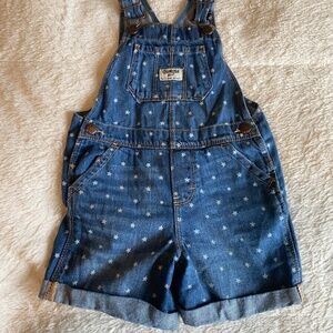 Girls 4T Star Print Overall Shorts